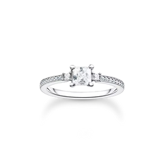 Bague pavée pierre blanche argent - Thomas Sabo