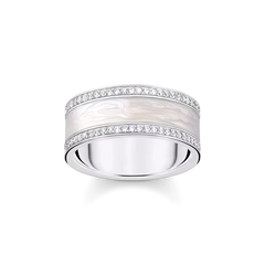 Bague en argent blanche avec pierres - Thomas Sabo