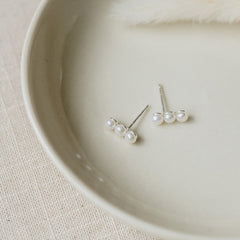 Glee trio studs pearl