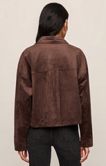 All Day Cropped Suede Jacket