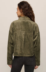 All Day Cropped Suede Jacket
