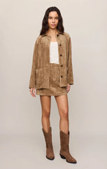 Decker Faux Suede Chore Coat