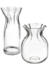 Vase en verre bout courbé