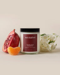 Bougie de soja Grenade, jasmin & mandarine