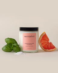 Bougie de soja Pamplemousse, basilic & sel de mer