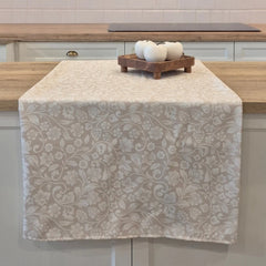 Nappe beige fleurie Keya