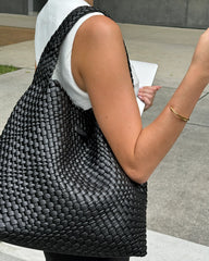 Sac fourre-tout tissé Gabby