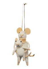 Ornement souris maman et bébé