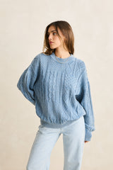 Patchwork salt wash sweater