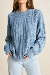 Patchwork salt wash sweater