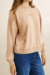 Rhythm salt wash crew neck fleece