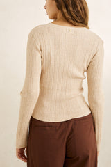 Essential long sleeve knit top