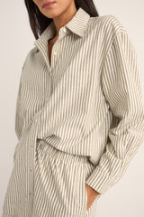 valley stripe oversized shirt