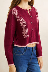 Sandy crop cardigan