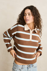 Rugby polo knit sweater