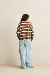 Rugby polo knit sweater