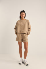 Logo crew neck fleece