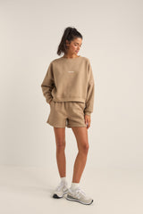 Logo fleece shorts