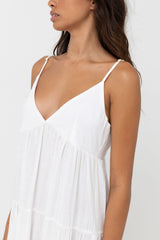 classic tiered midi dress